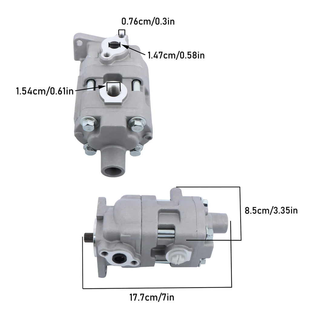 Hydraulic Pump for Kubota L3940 L4240 L4330 L5240 MX5000DT MX5200 (2004–2018)