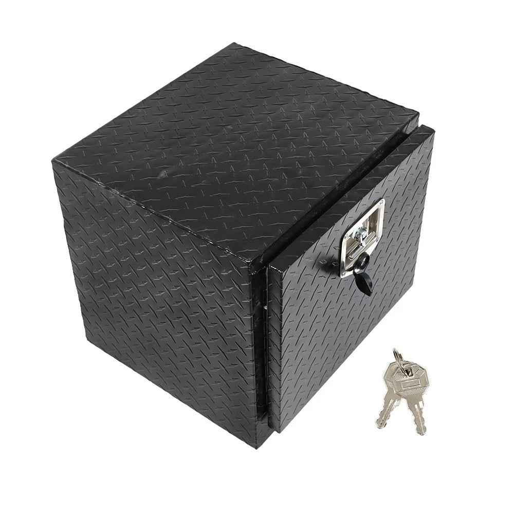 Truck Bed Tool Box for Trailers (18" x 17" x 18") Black Diamond Plate