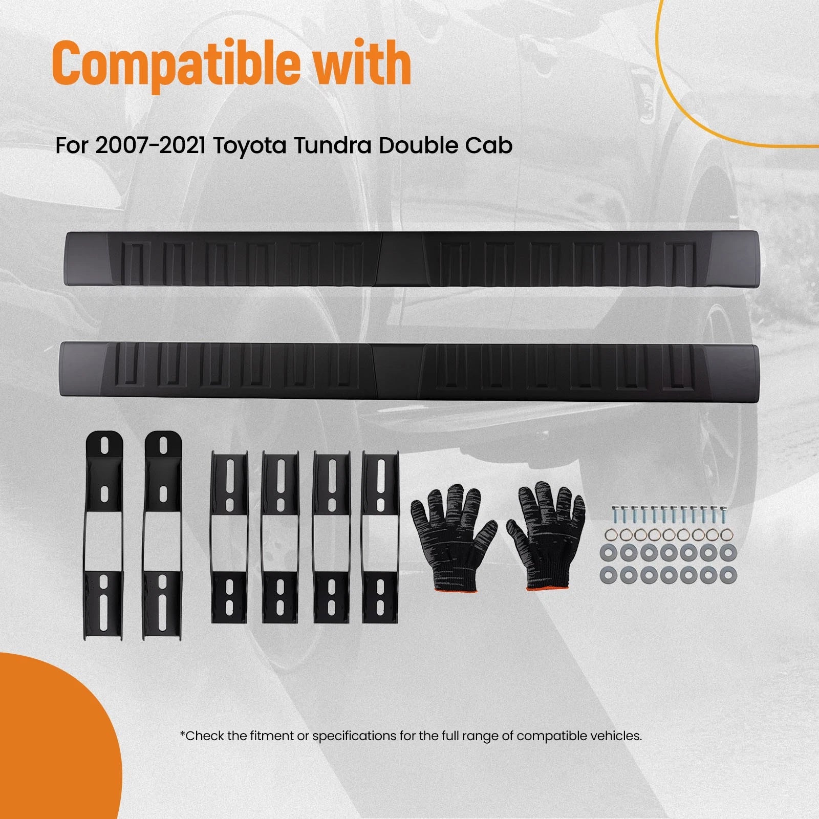 6" Nerf Bar for Toyota Tundra Double Cab (2007–2021) Side Step Running Board