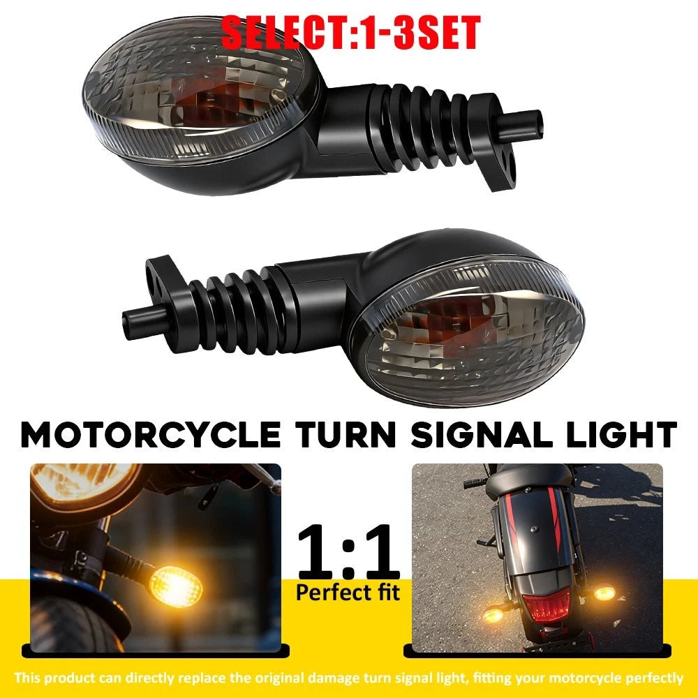 Set of 2 Smoke Front Turn Signal Indicator Lights for Yamaha XT660X/R/MT-03 (2004–2014)