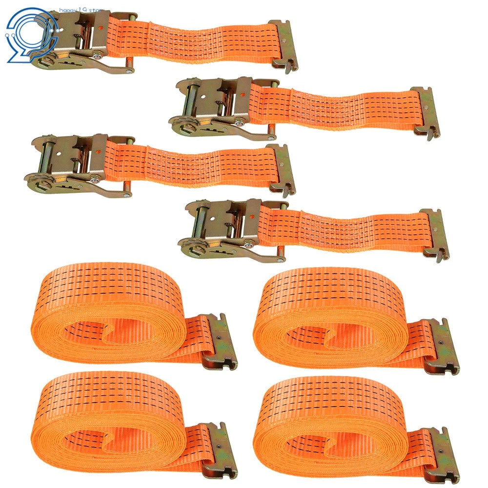 Set of 4 Heavy Duty E-Track Ratchet Straps 2" x 20'