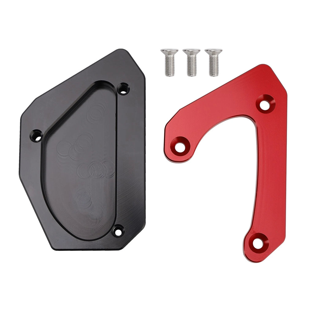 Kickstand Enlarger Plate Pad for Suzuki V-Strom 650 DL650 XT (2011–2024) Red