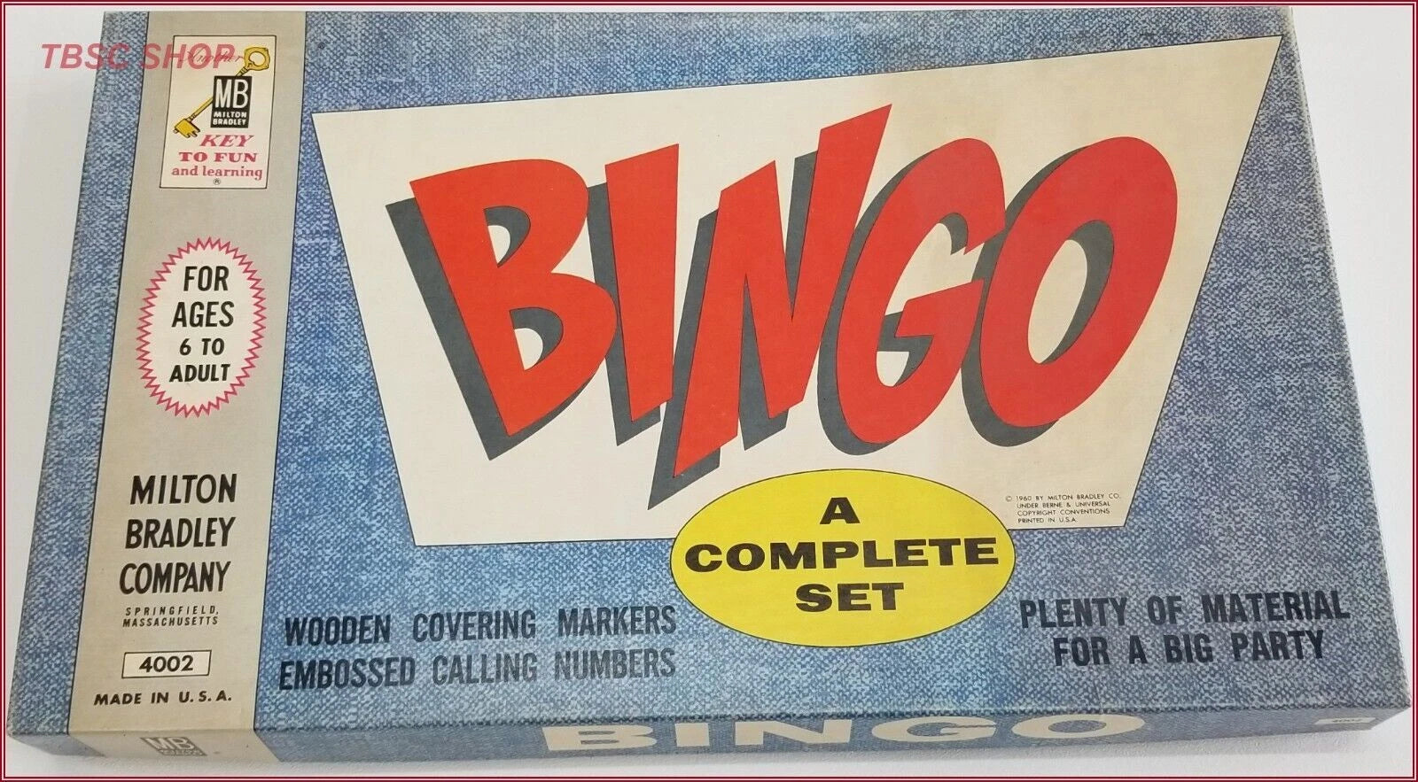 Bingo 4002 for Milton Bradley (1960)