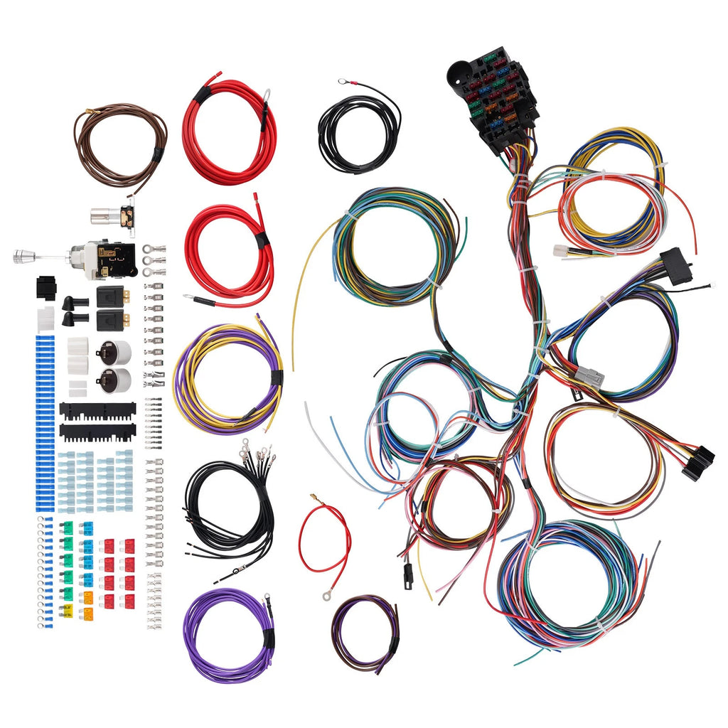 22 Circuit Universal Wiring Harness Kit for Chevy GMC Pickup Truck (1960–1982)