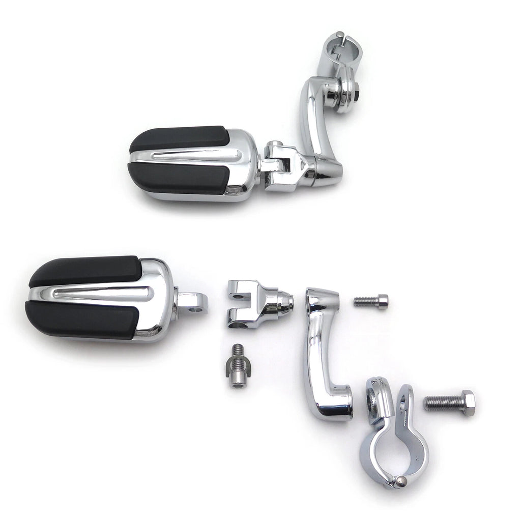 1-1/4" Chrome Slipstream Footpegs for Yamaha Road Star Warrior (2002–2009)