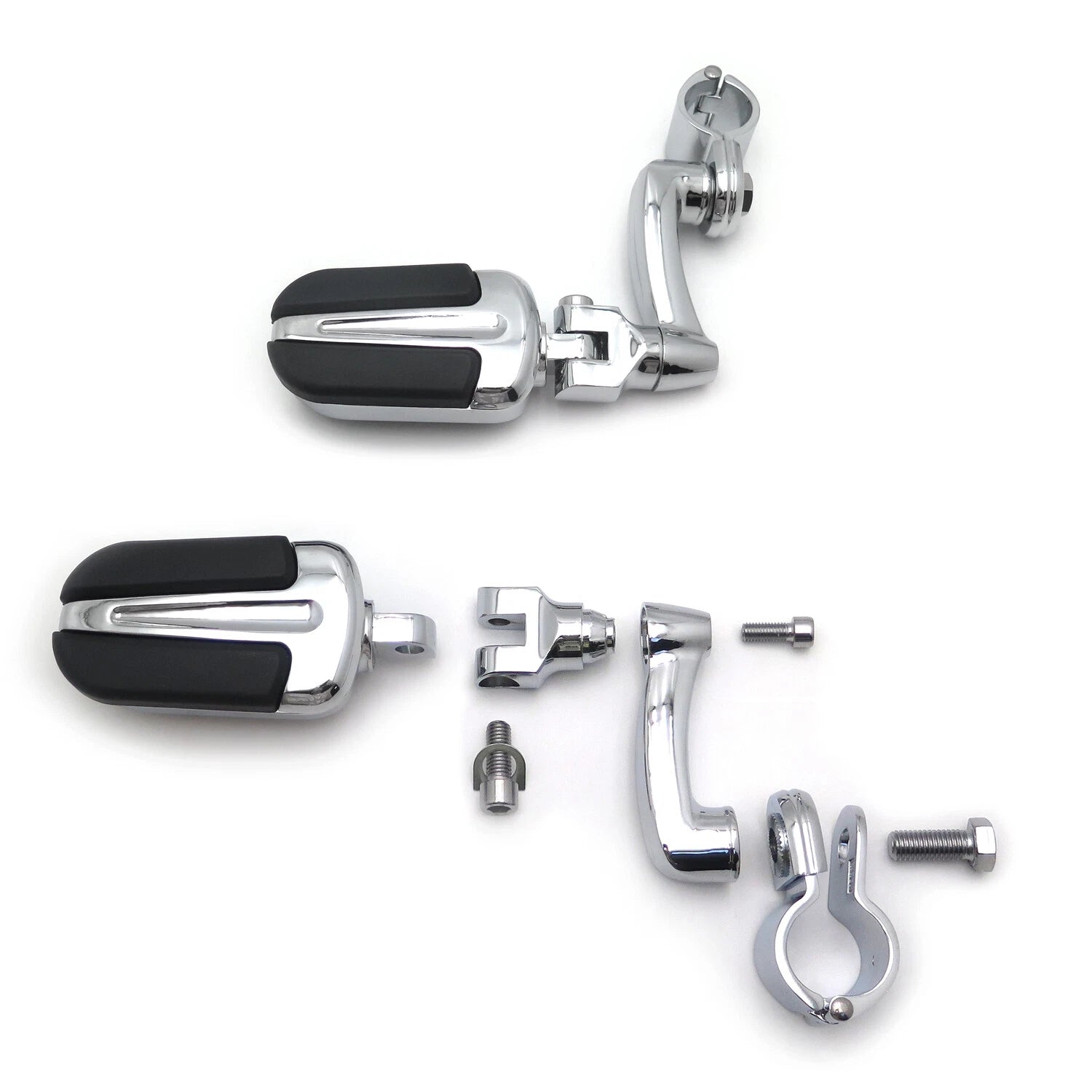 1-1/4" Chrome Slipstream Footpegs for Yamaha Road Star Warrior (2002–2009)