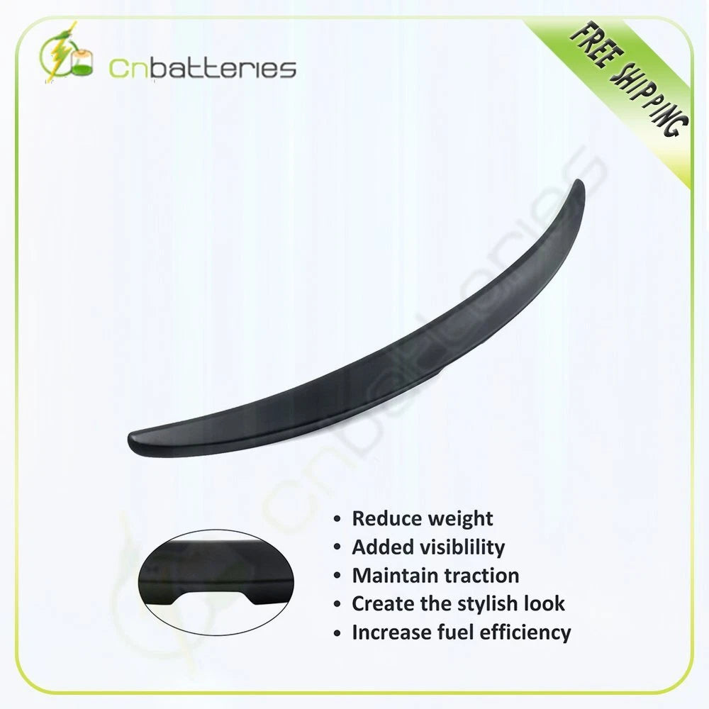 Trunk Spoiler Wing for Honda Accord 4DR Sedan (2008–2012) Unpainted Black