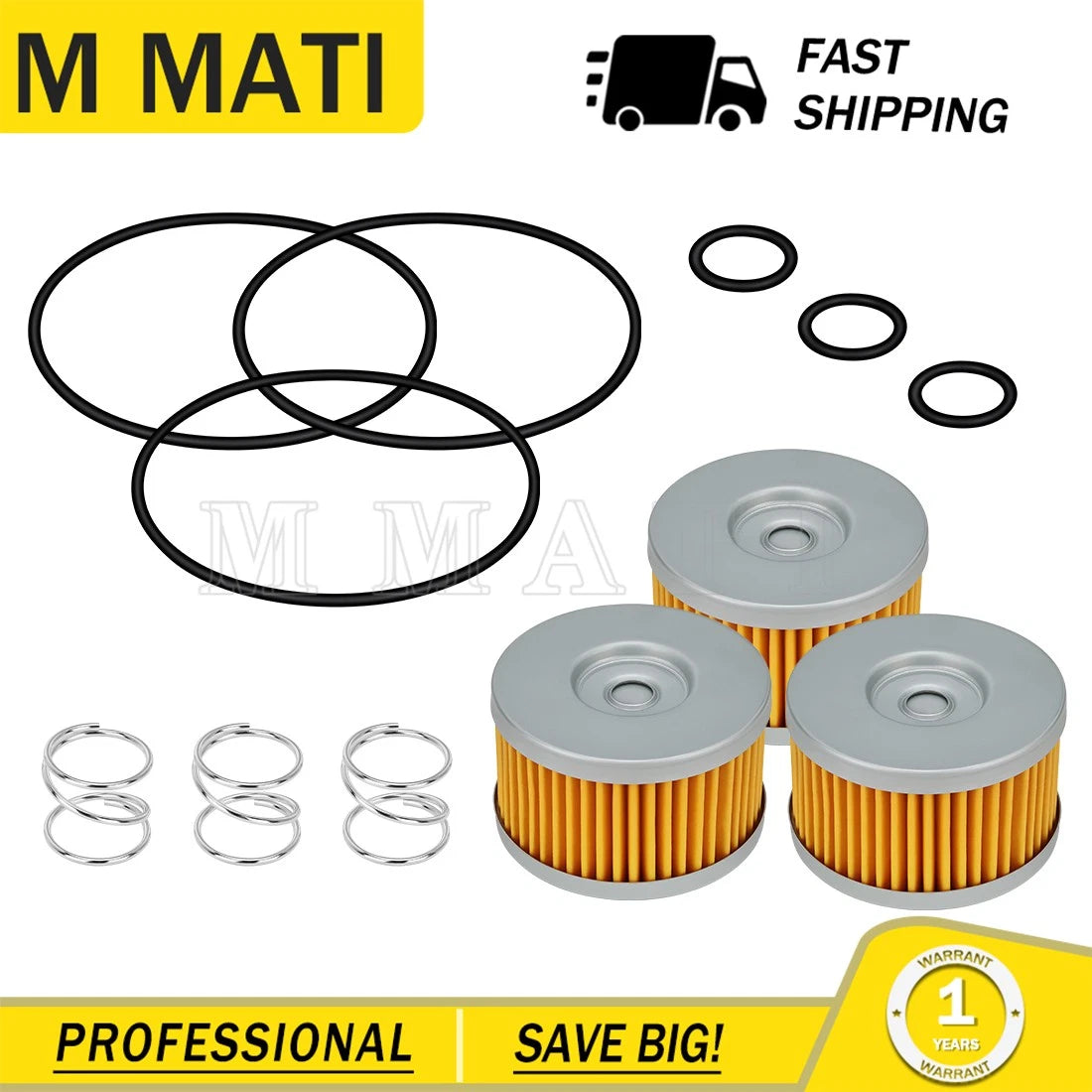 Set of 3 Oil Filter Springs & O-Rings for Suzuki LS650 LS650F LS650P (1986–2004)