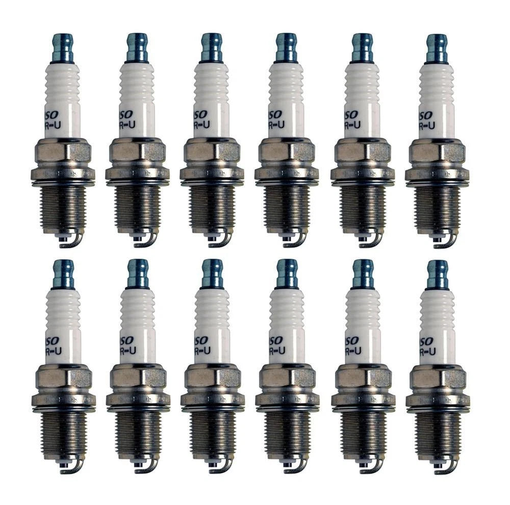 Set of 12 Denso U-Groove Spark Plugs (Gap 0.032) for