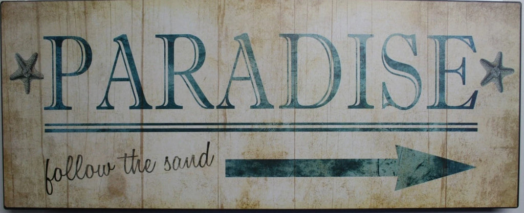 Iron Tin Metal Sign for Home Kitchen Beach Paradise Decor (88763)