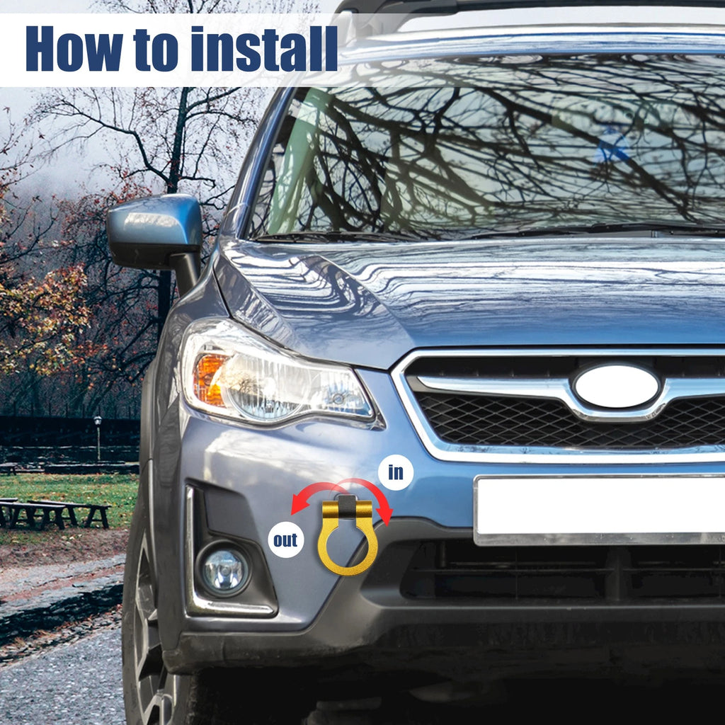 Front Bumper Tow Hook Screw for Subaru (Gold Tone)