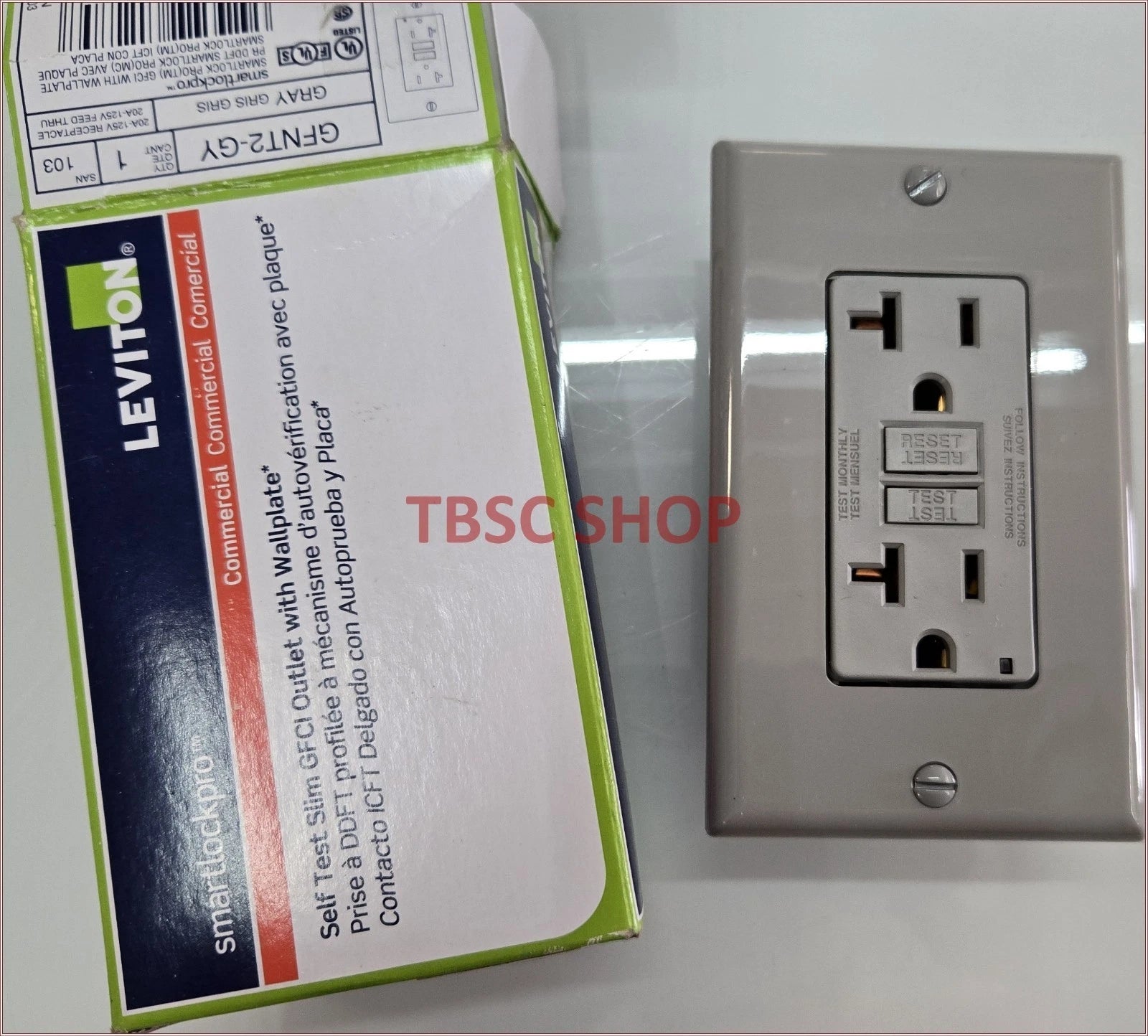 GFCI Outlet for Leviton GFNT2-GY (NIB)