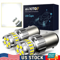 2X AUXITO 1157 2057 White LED Stop Turn Signal Brake Tail Light Bulbs BAY15D for