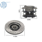 Front Disc Brake Kit for Mustang II (1974-1978) - 11" Slotted Rotors, Piston Calipers