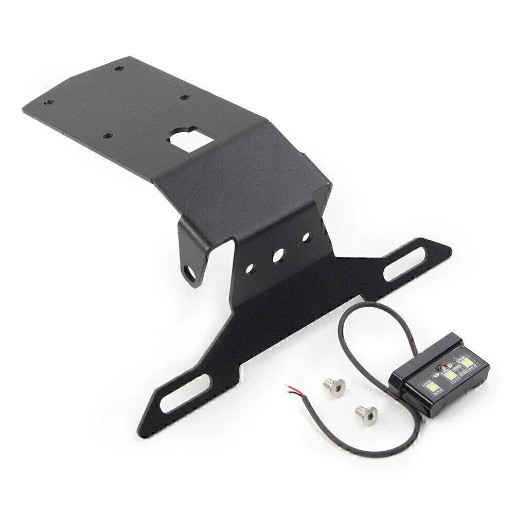 Black Steel License Plate Holder for KAWASAKI Ninja H2 SX (2019-2021)