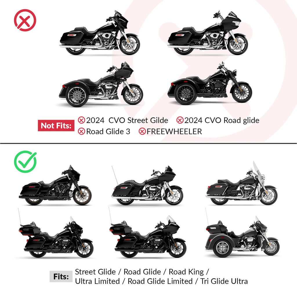 Driver Passenger Seat & Backrests for Harley Touring CVO Road Glide (2014–2023)