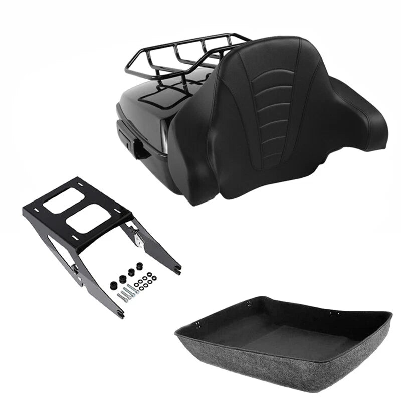 Trunk Backrest Pad Mount Rack for Harley Sport Glide (2018–2023)
