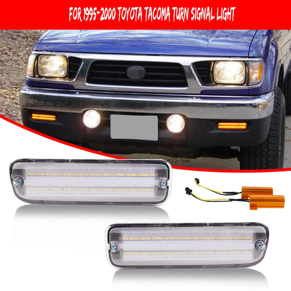 Clear Switchback LED Turn Signal Lights for Toyota Tacoma (1995–2000)