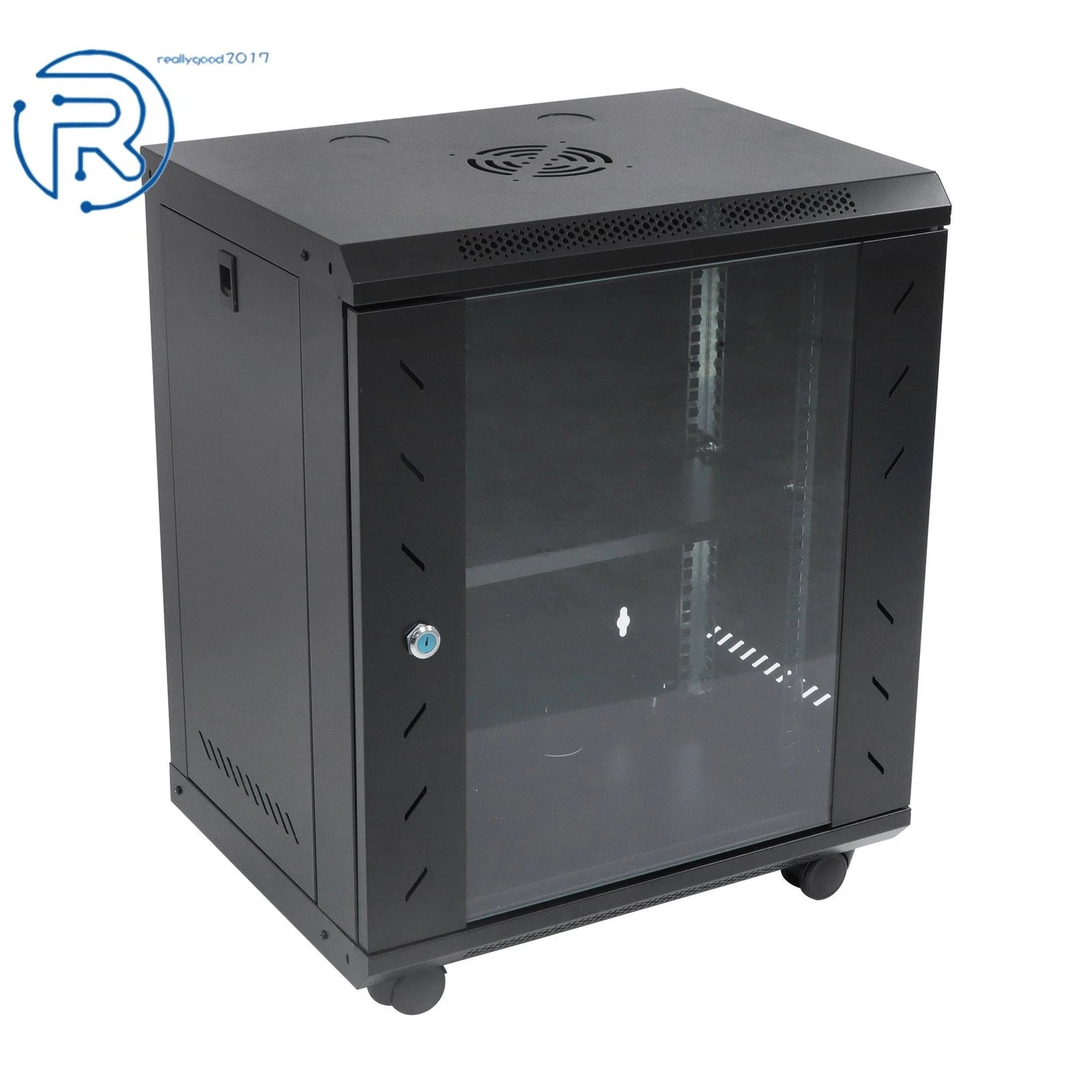 12U Wall Mount Server Rack Enclosure for Network Equipment (Max Depth 15.5")