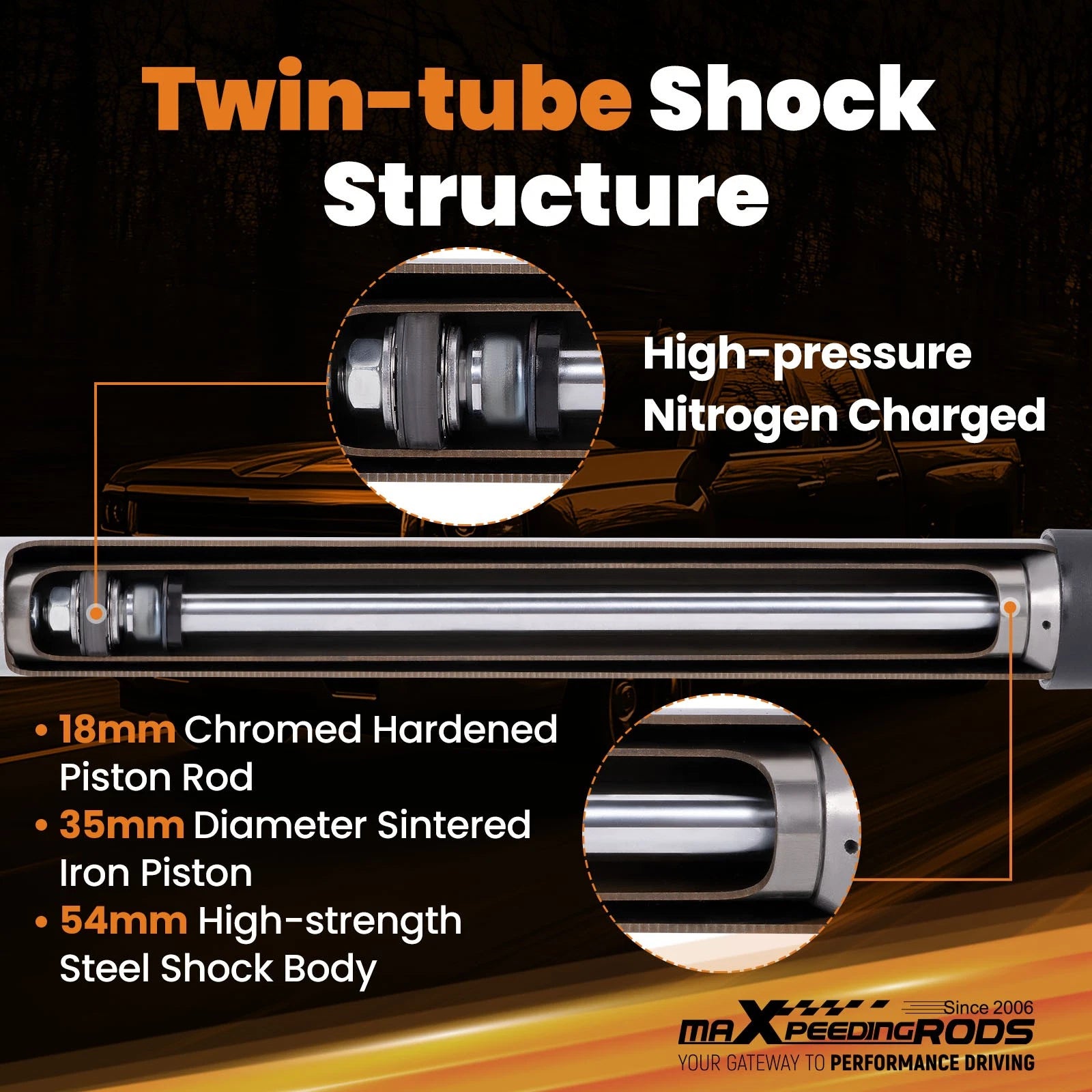 2" Lift Leveling Struts for Ram 1500 2WD/4WD (2019-2025)