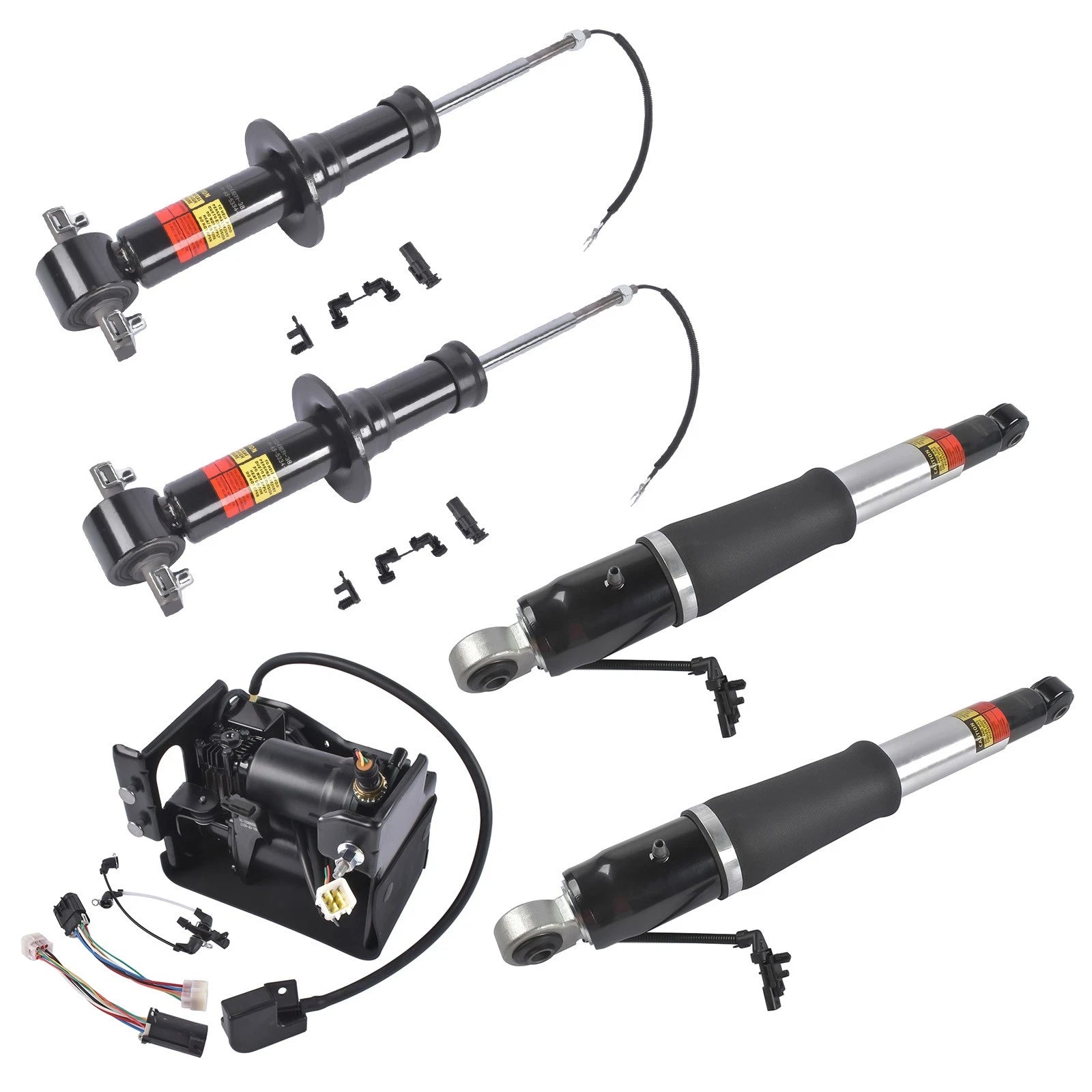 Set of 4 Air Shock Struts + Compressor for Chevy Tahoe Yukon (2015–2019) 5801032