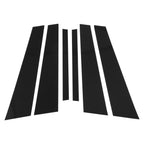 Set of 6 Door Pillar Window Trim for BMW 5-Series (2011–2017) Black