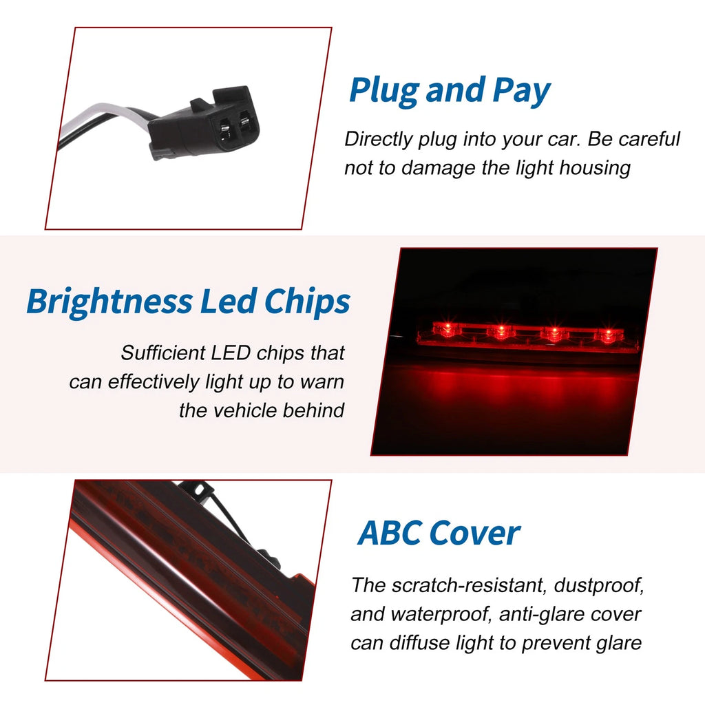 Red LED Third Brake Light for Buick Rainier (2004–2007) No.15201921 GM2890106