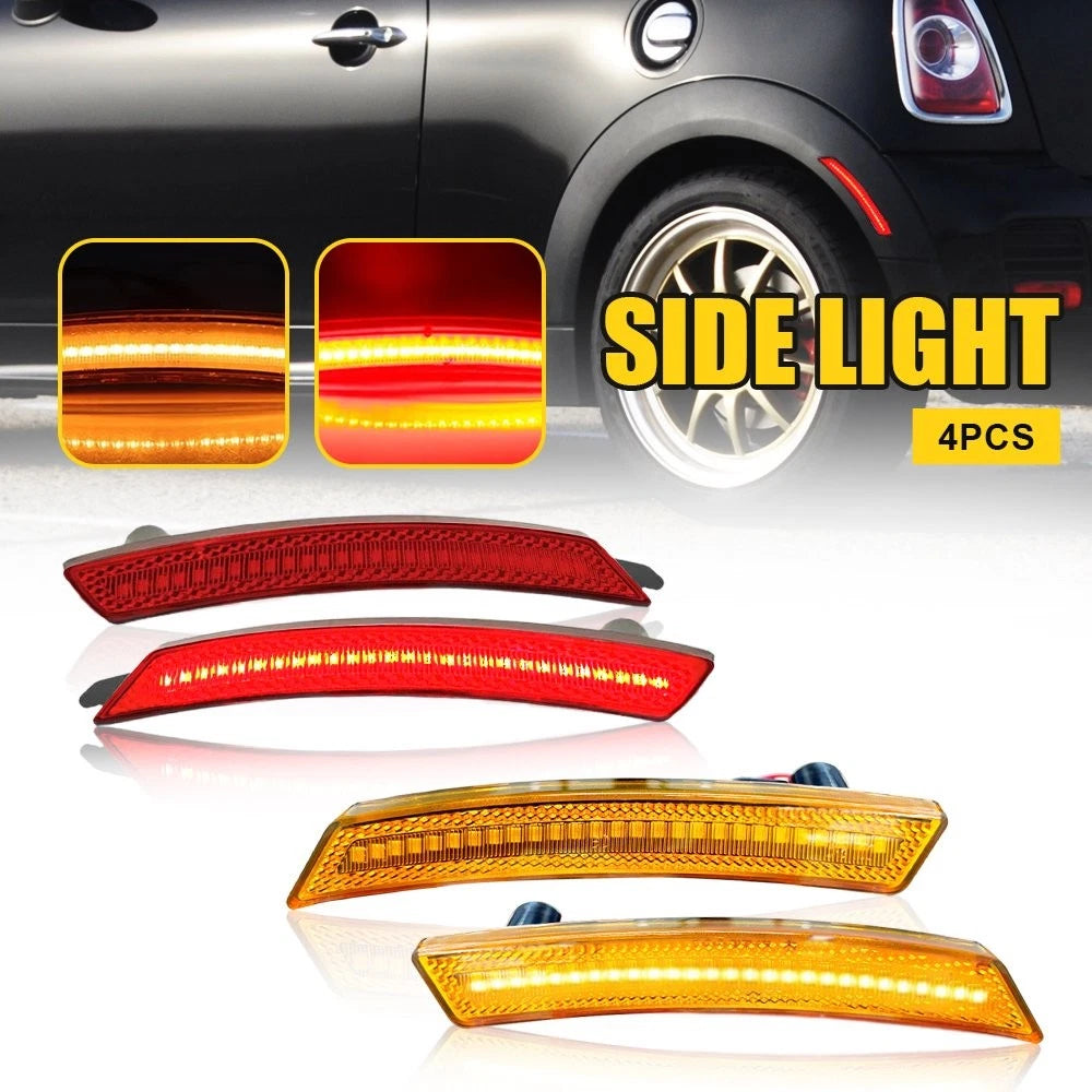 Set of 4 LED Side Marker Fender Lights for Mini R55 R56 R57 R58 R59 R60