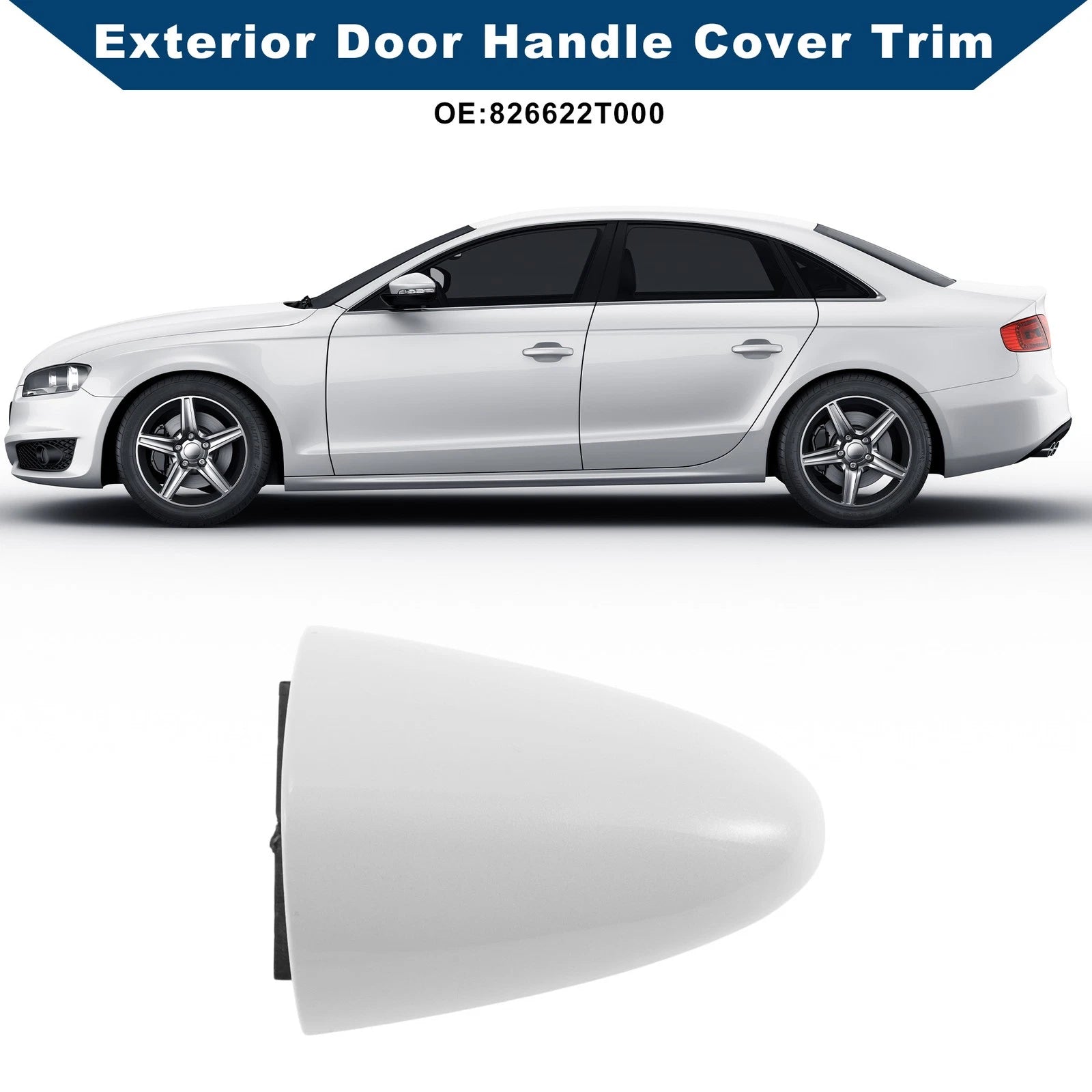 Exterior Door Handle Cover Trim for Kia Optima (2011–2016) White ABS
