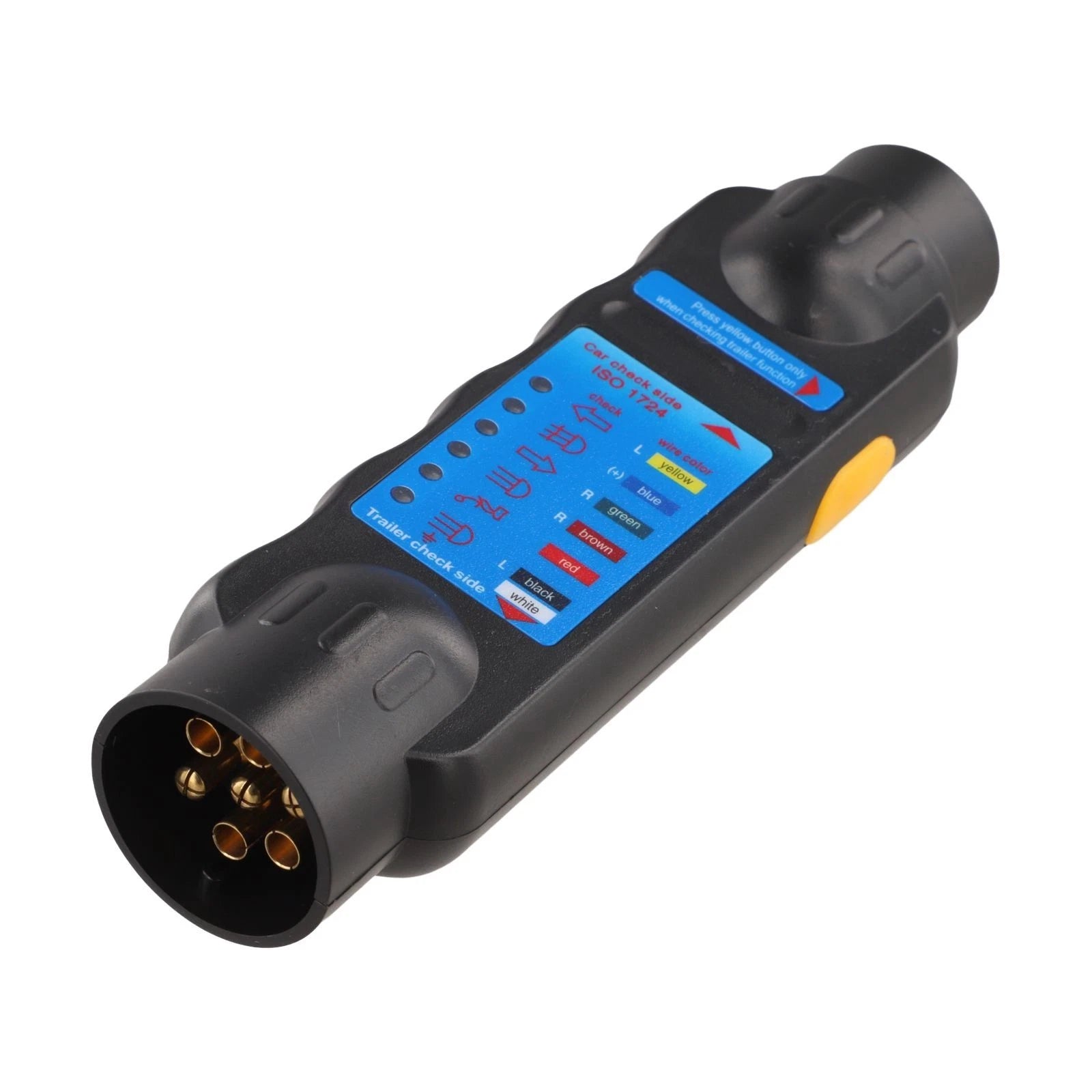 7 Pin Trailer Power Circuit Tester with LED for Cars Trucks Caravans
