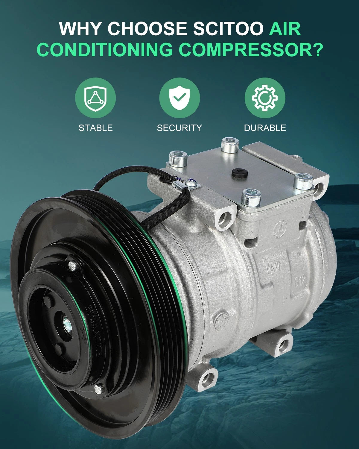 A/C Compressor with Clutch for Honda Accord 1990–1993