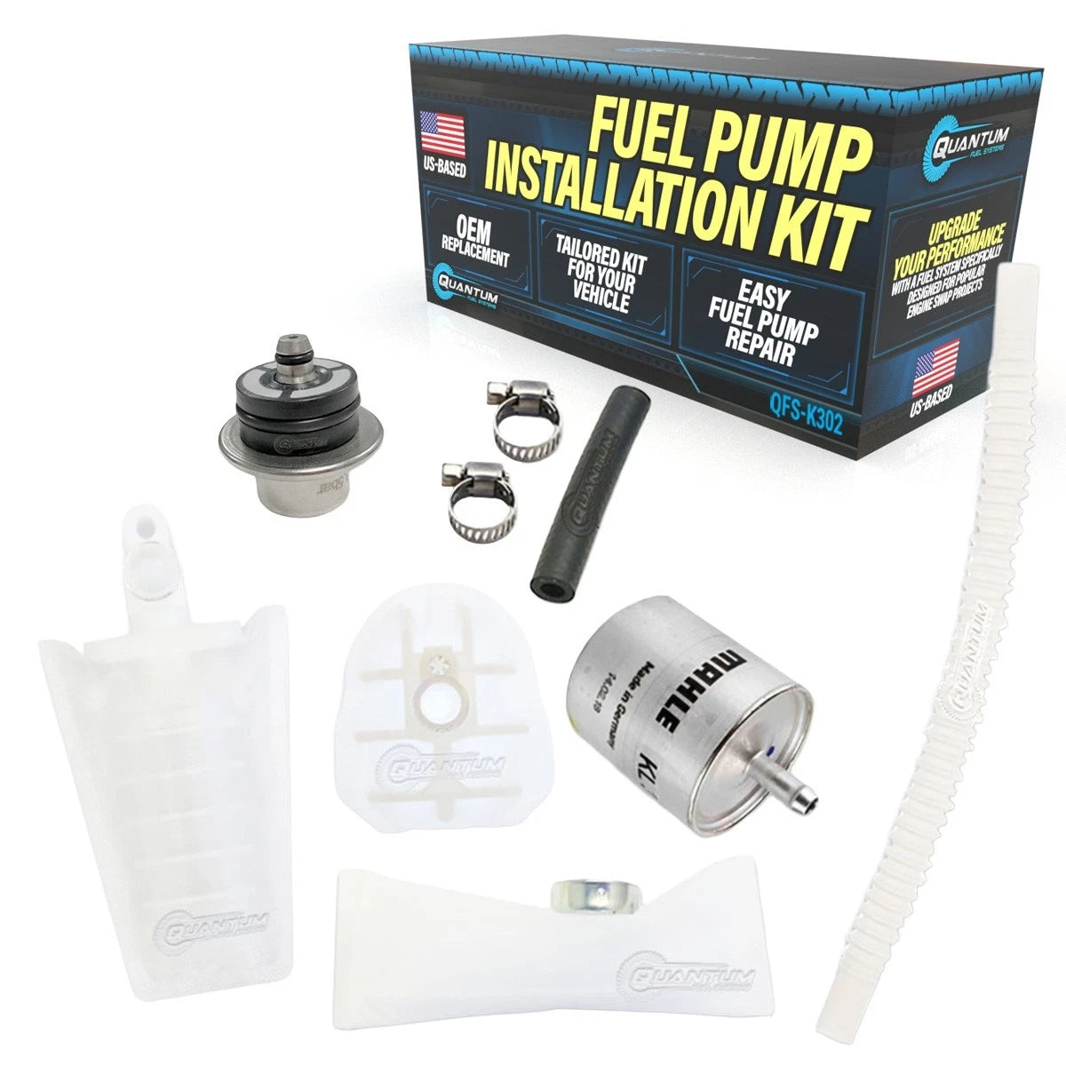 Fuel Pump Repair Kit with Regulator, Mahle Filter, Gasket for