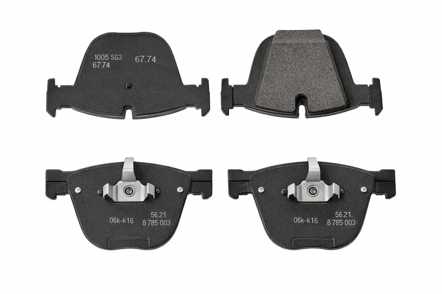 Set of 4 Rear Disc Brake Pads for BMW 535i GT, 550i GT xDrive (2010–2017) 34216793025