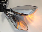 Chrome LED Mirror Lights for Kawasaki Ninja 500 636 ZX6R ZX750 ZX7R ZX9R Z750S 250R