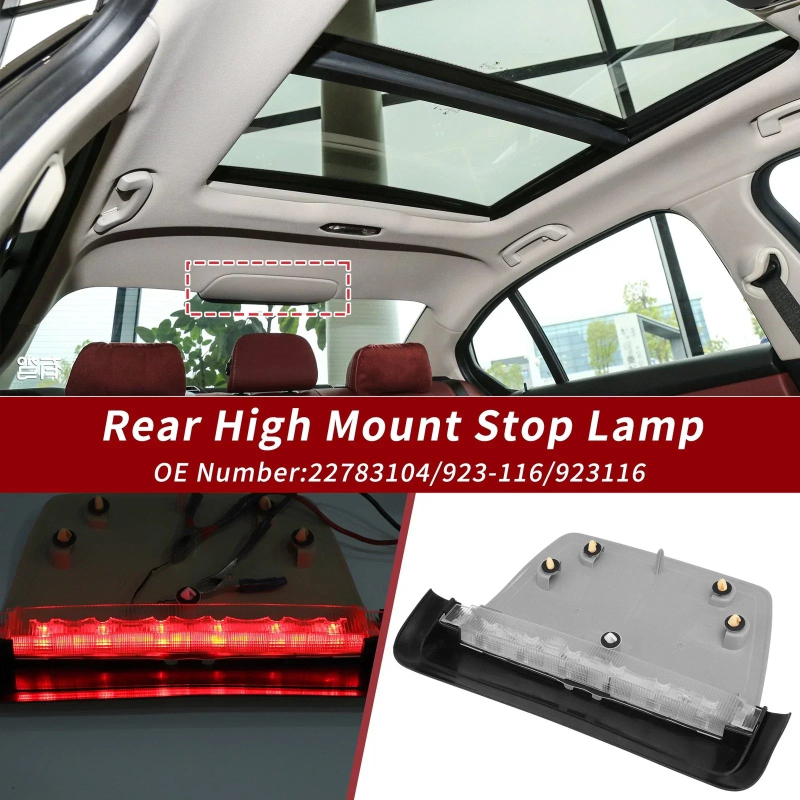 LED Third Brake Light Lamp for BMW 3 Series F30 Gray