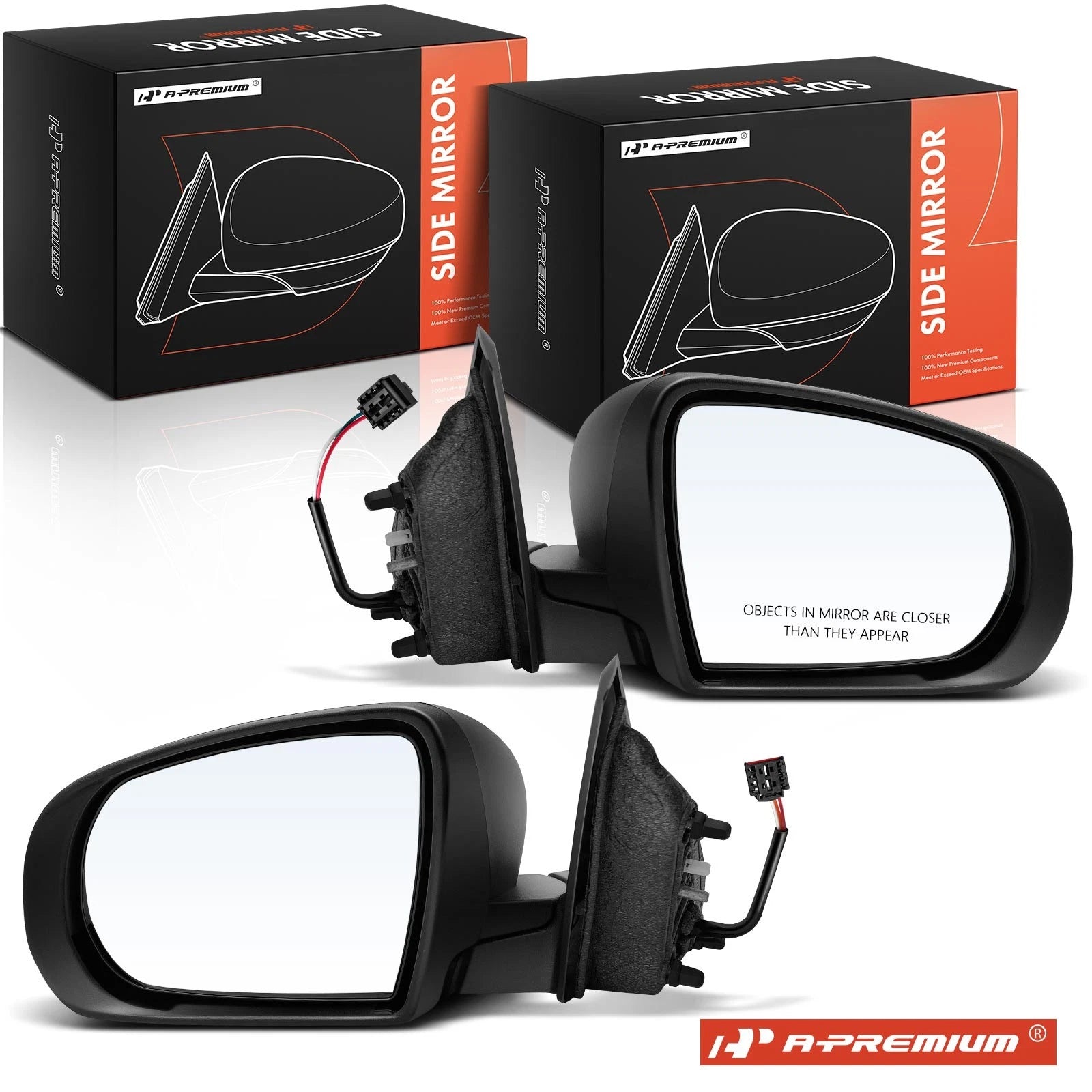 Pair Power Mirrors for Jeep Cherokee (2014–2018) - Manual Fold, Blind Spot