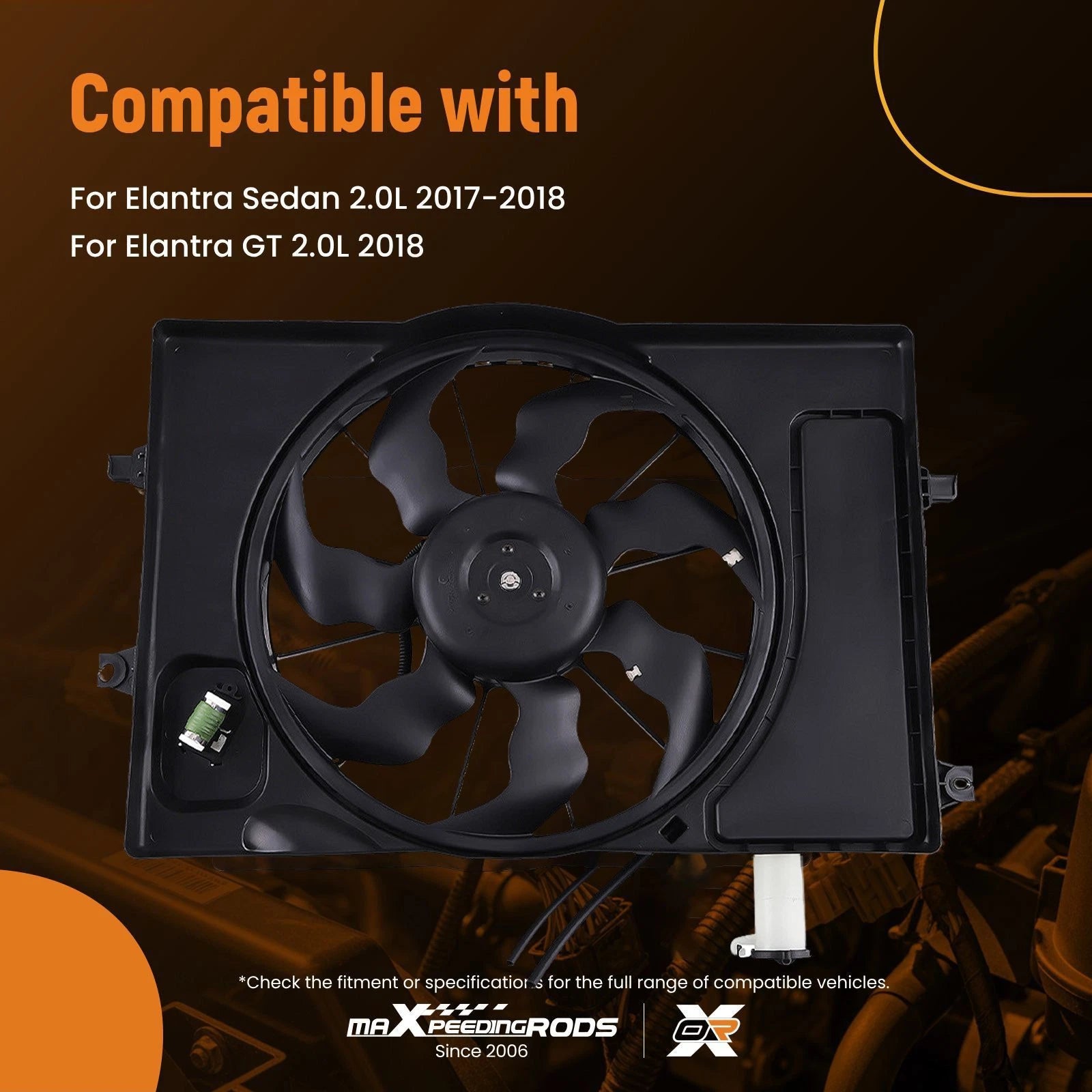 Cooling Fan for Hyundai Elantra Sedan/GT 2.0 (2017–2020) 623820