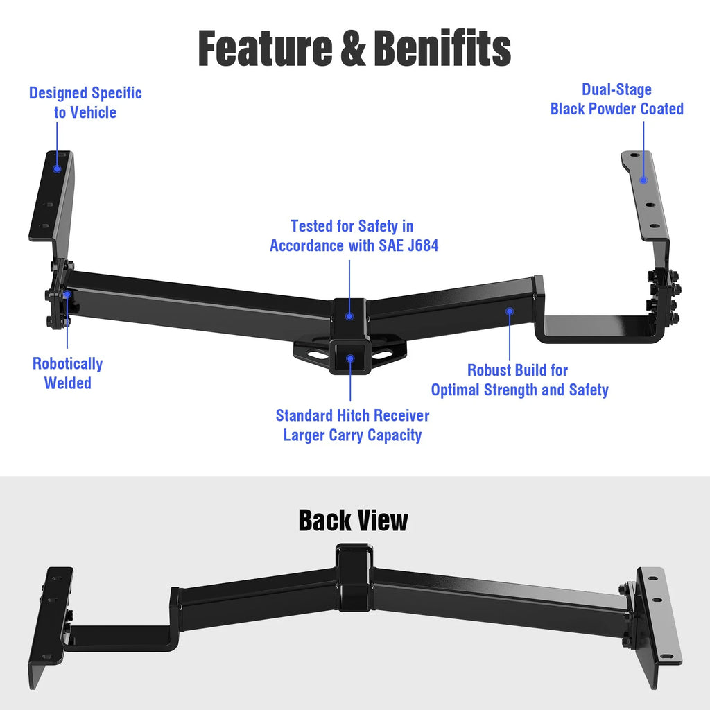 Towing Hitch Receiver Class 3 for Toyota Highlander (2004-2007)