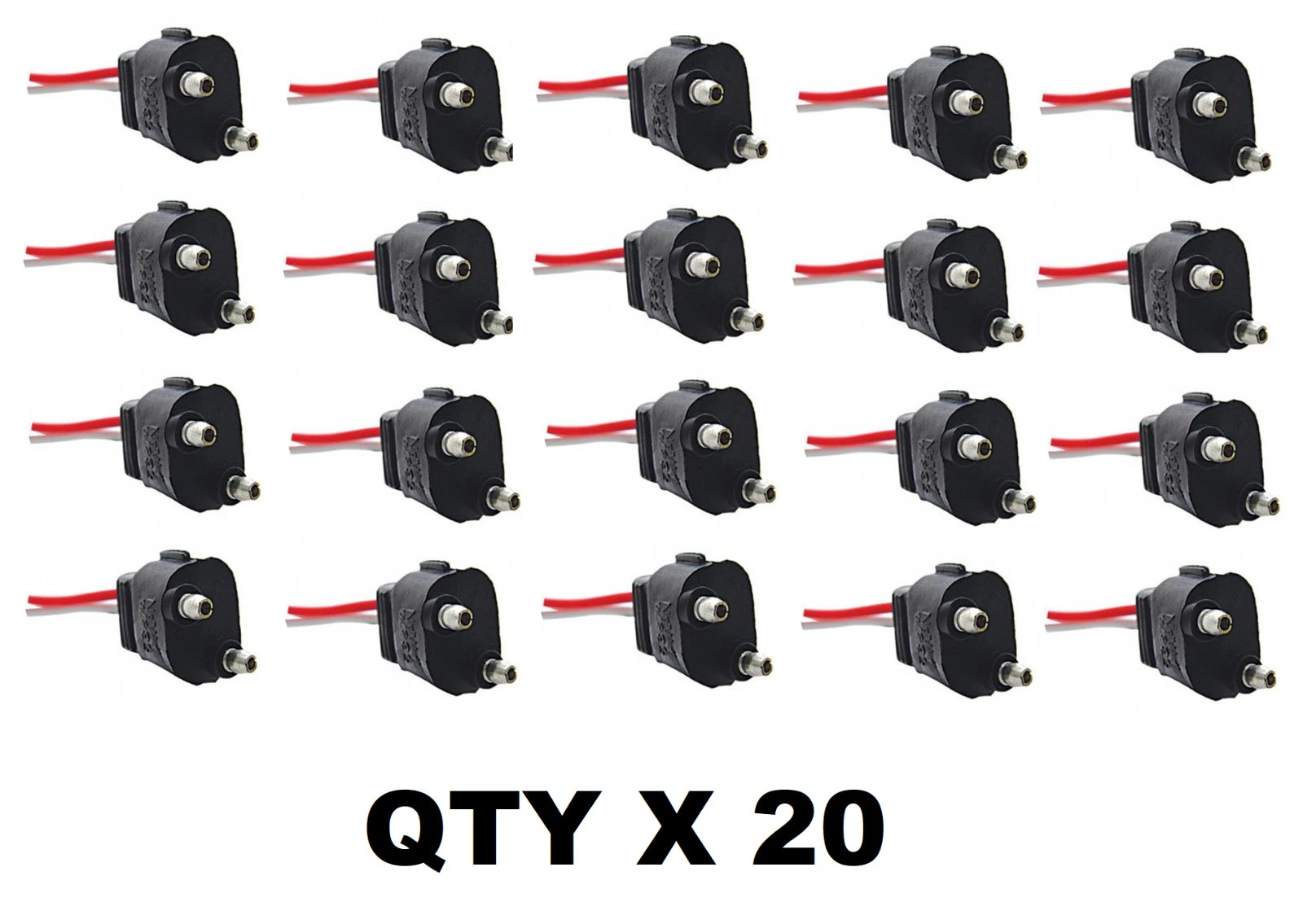 2 Prong Pigtail Connector for Truck Side Marker Clearance Trailer Light (Set)