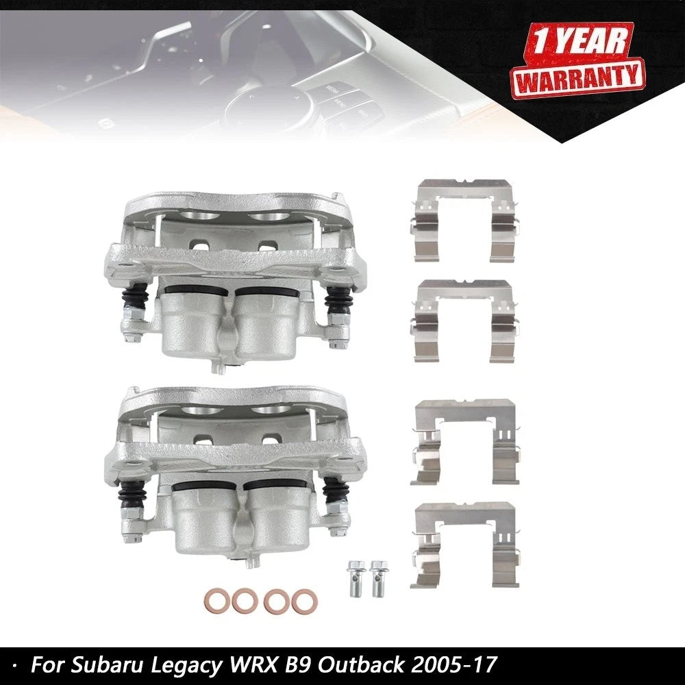 Set of 2 Front Brake Calipers for Subaru Legacy WRX B9 Outback (2005–2017)