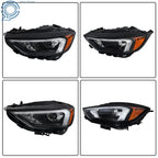 LED Headlight Assembly for Ford Edge (2019-2023) Black Housing Set Left