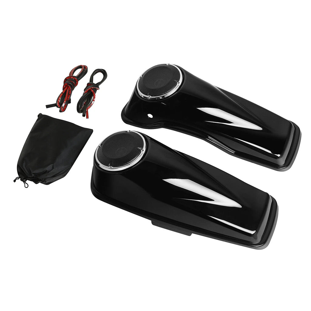 Saddlebag Lids & 6.5" Speakers for Harley Touring Road Street Glide (2014–2024)