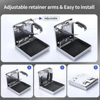 2Pcs Stainless Steel Adjustable Folding Cup Holders for Marine/Boat/RV