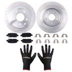 Set of 4 Rear Disc Brake Rotors with Ceramic Brake Pads for Nissan Juke/Sentra/Altima/Maxima (2011–2020)