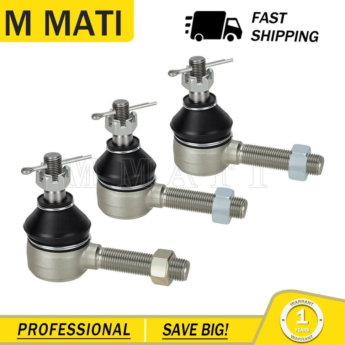 Steering Tie Rod Ends Set of 2 for Club Car DS Golf Cart (1984–2008) 7539 7540