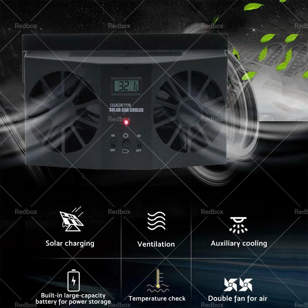 Solar Powered Car Cooling Fan for Universal Vehicles