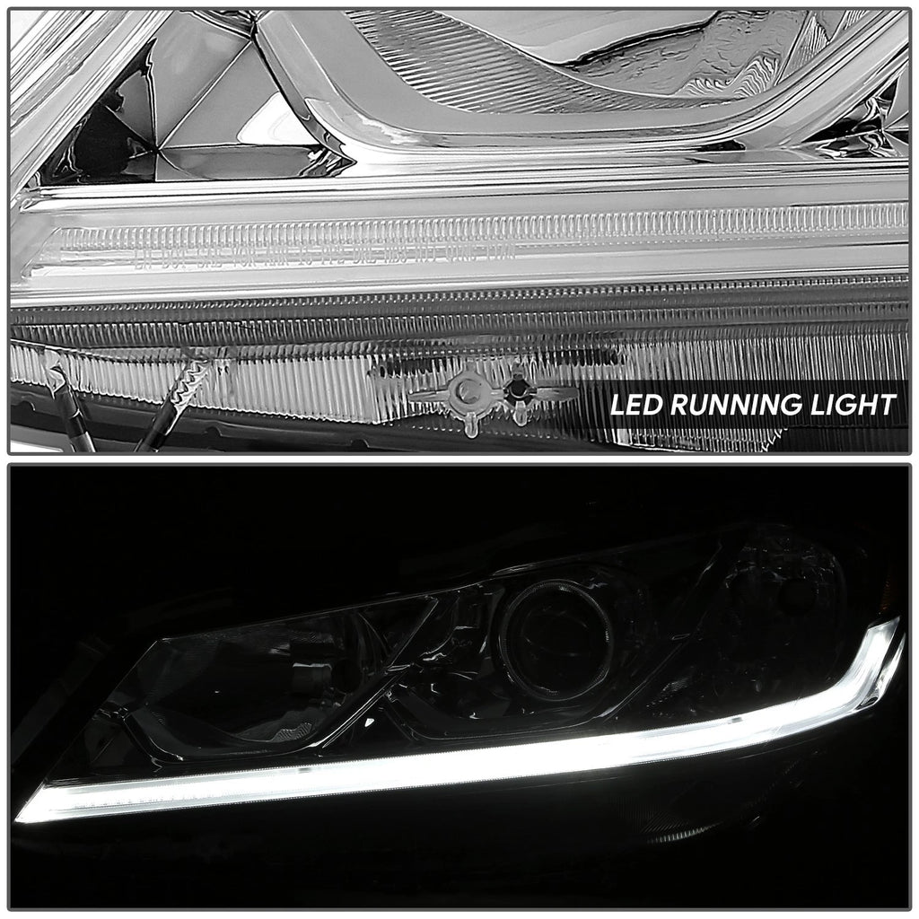 LED DRL Projector Headlight for Honda Accord (2016–2017) - Chrome Housing