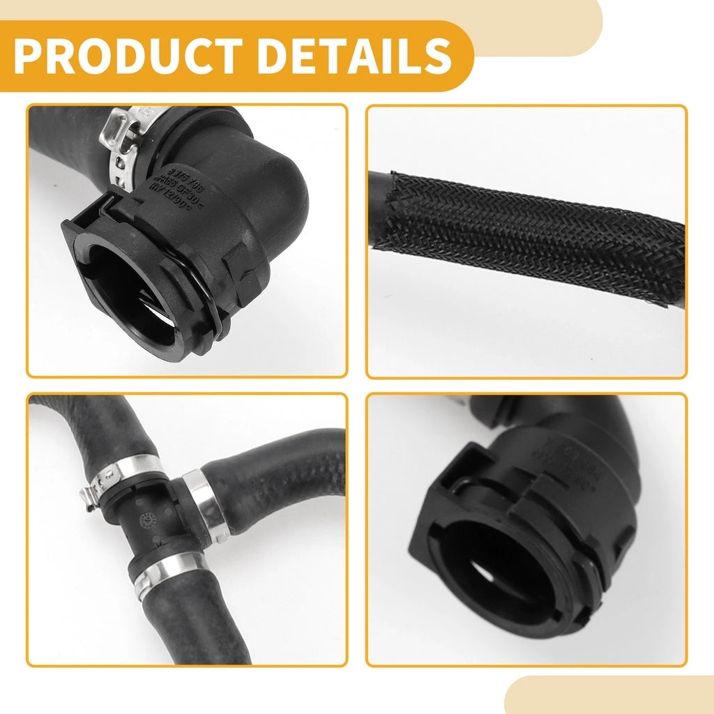 Radiator Hose for BMW 530i xDrive (2017–2023) No. 17128602602 Black