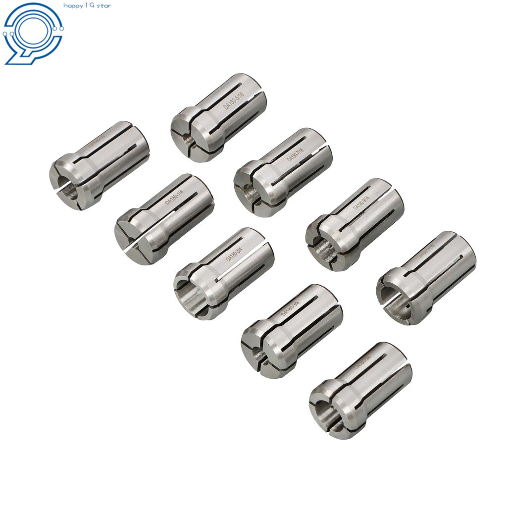 9pc Double Angle Collet Set for CNC Mill Lathe (1/4 to 3/4 Inch)
