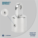 Bimini Top Hardware for Marine Bimini Top 7/8-inch Stainless Steel